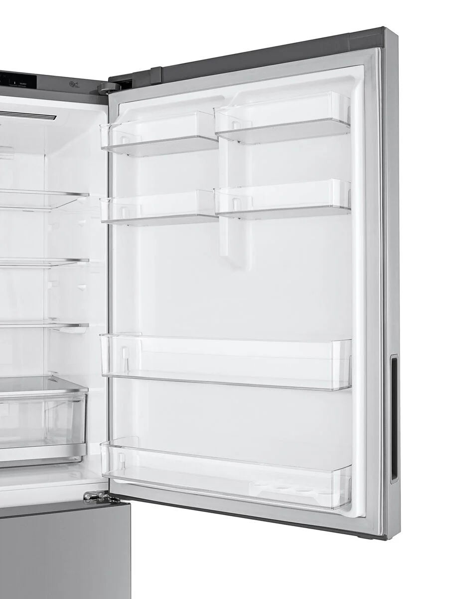 LG Platinum Silver 28" Counter Depth Bottom Freezer Refrigerator with Door Cooling and Flip-up Shelf (15 Cu.Ft) - LBNC15251V - Image 9