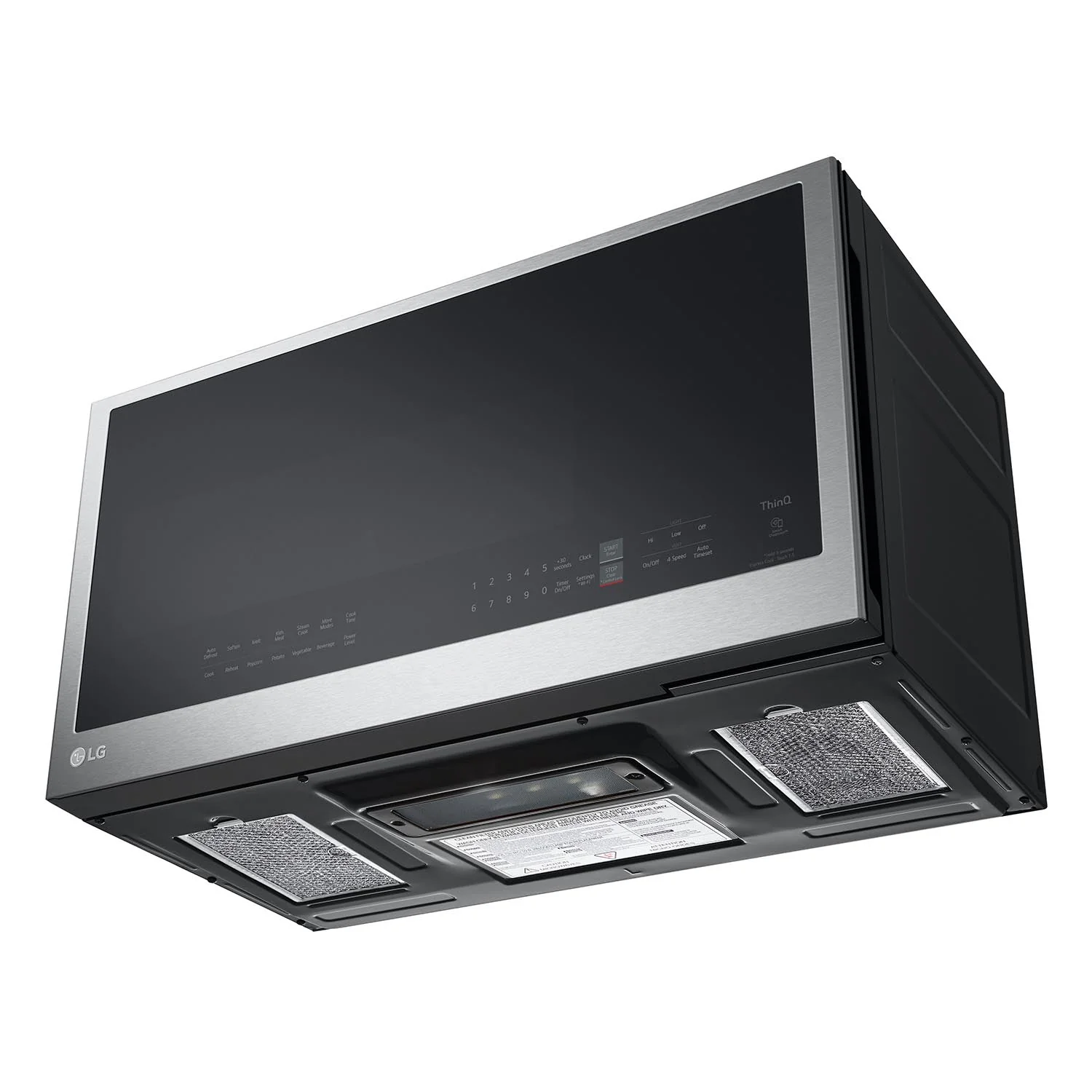 LG Platinum Silver Steel Smart Wi-Fi Enabled Over-the-Range Microwave with EasyClean® (2.0 cu. ft.) - MVEL2033F - Image 5