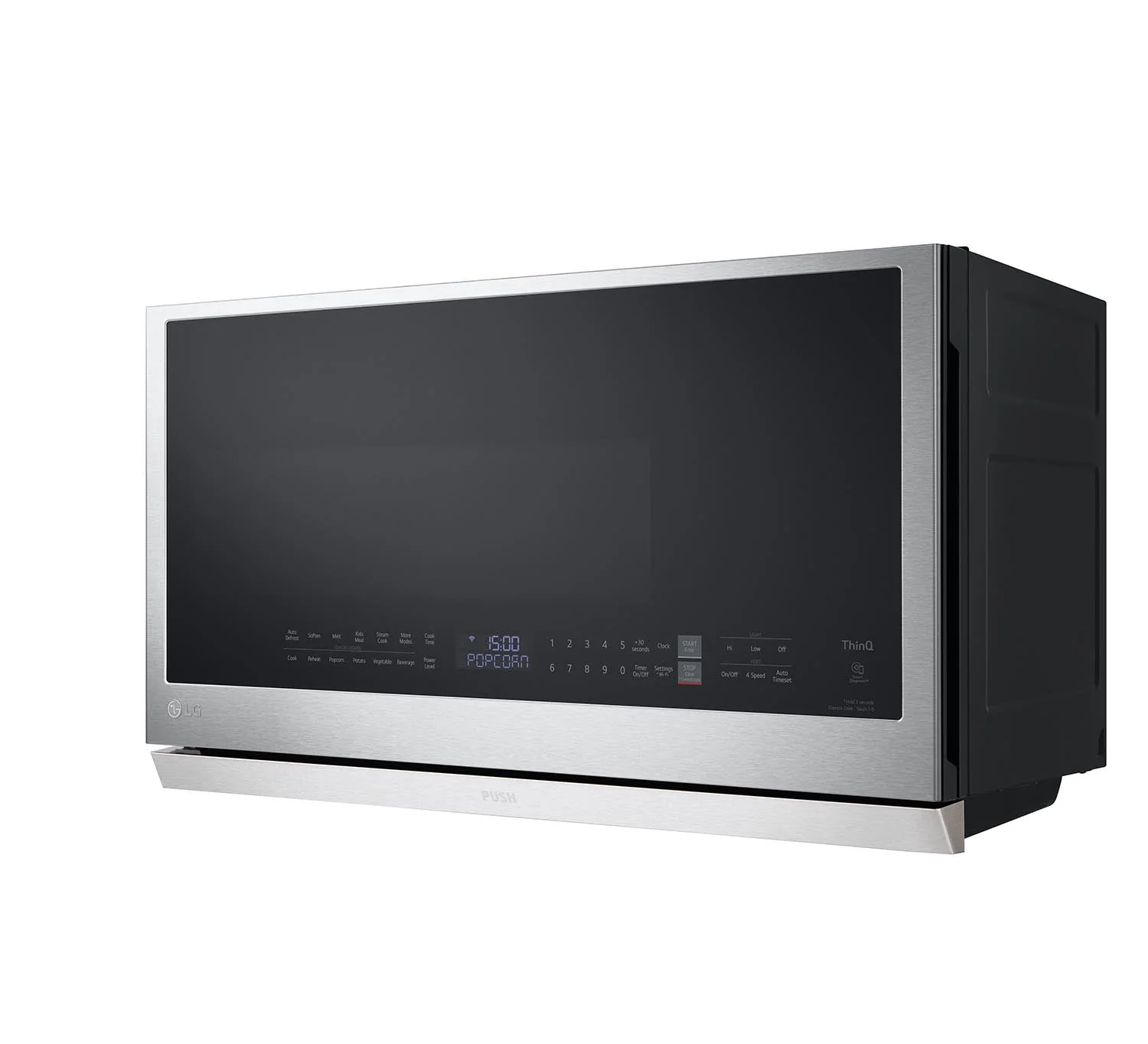 LG Platinum Silver Steel Smart Wi-Fi Enabled Over-the-Range Microwave with ExtendaVent® 2.0 & EasyClean® (2.1 cu. ft.) - MVEL2137F - Image 2