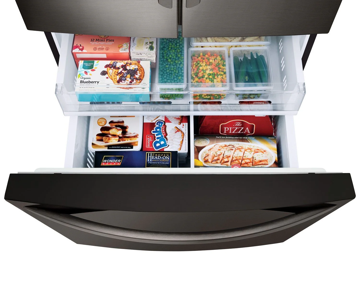 LG Smudge Resistant Black Stainless Steel 36" 28 Cu.ft French Door Refrigerator with Ice & Water Dispenser - LRFS28XBS - Image 7