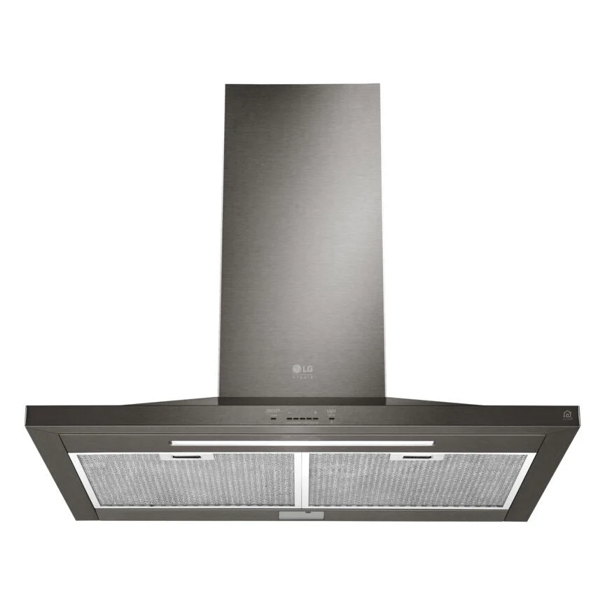 LG Smudge Resistant Black Stainless Steel 600 CFM 30" Wall Mount Chimney Range Hood - LSHD3080BD - Image 4