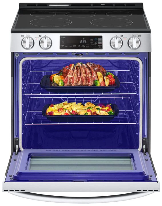 LG Smudge Resistant Stainless Steel Smart Wi-Fi Enabled Convection Electric Slide-in Range with EasyClean® ( 6.3 cu ft.) - LSEL6331F - Image 5