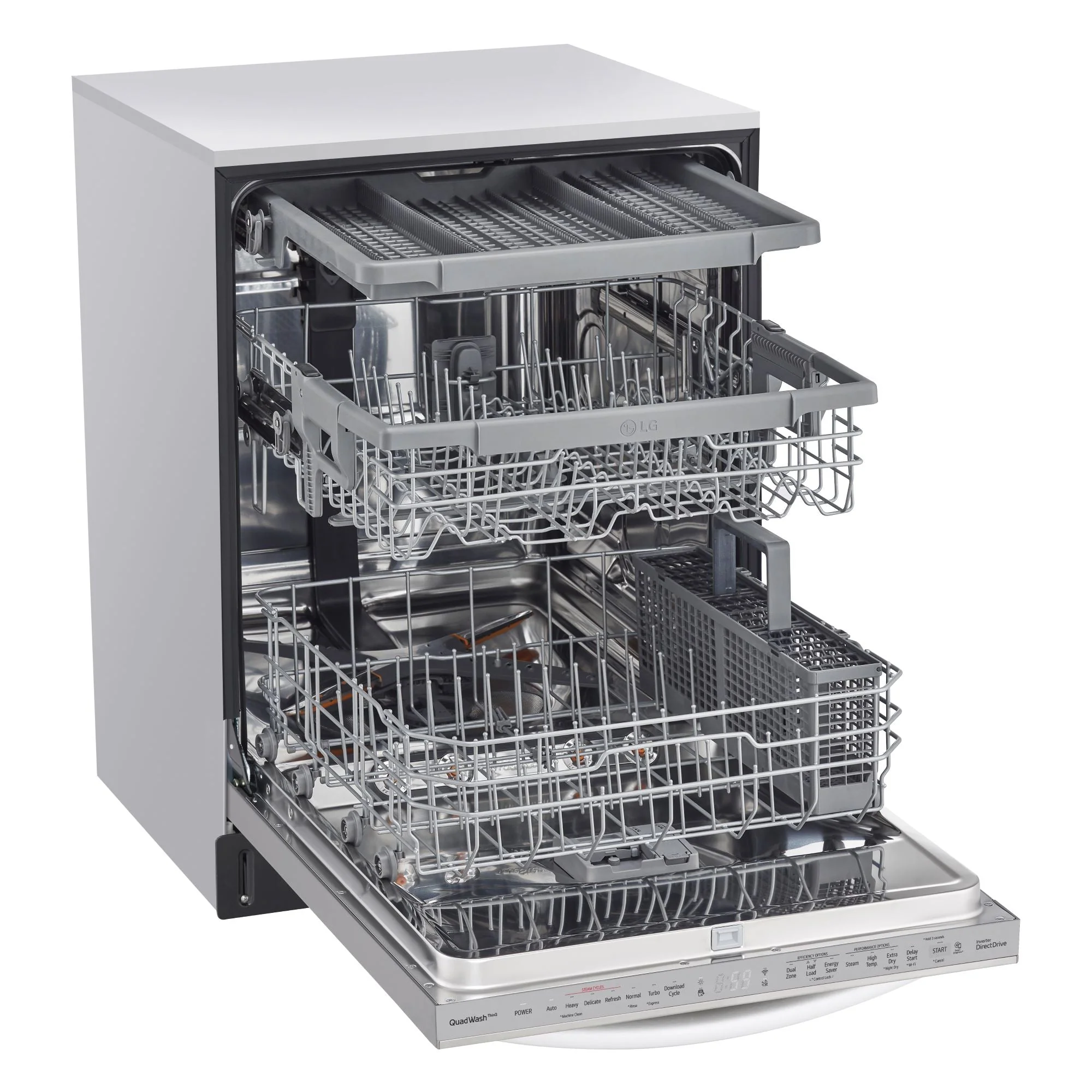 LG Smudge Resistant Stainless Steel Top Control Wi-Fi Enabled Dishwasher with TrueSteam® and 3rd Rack - LDTS5552S - Image 2