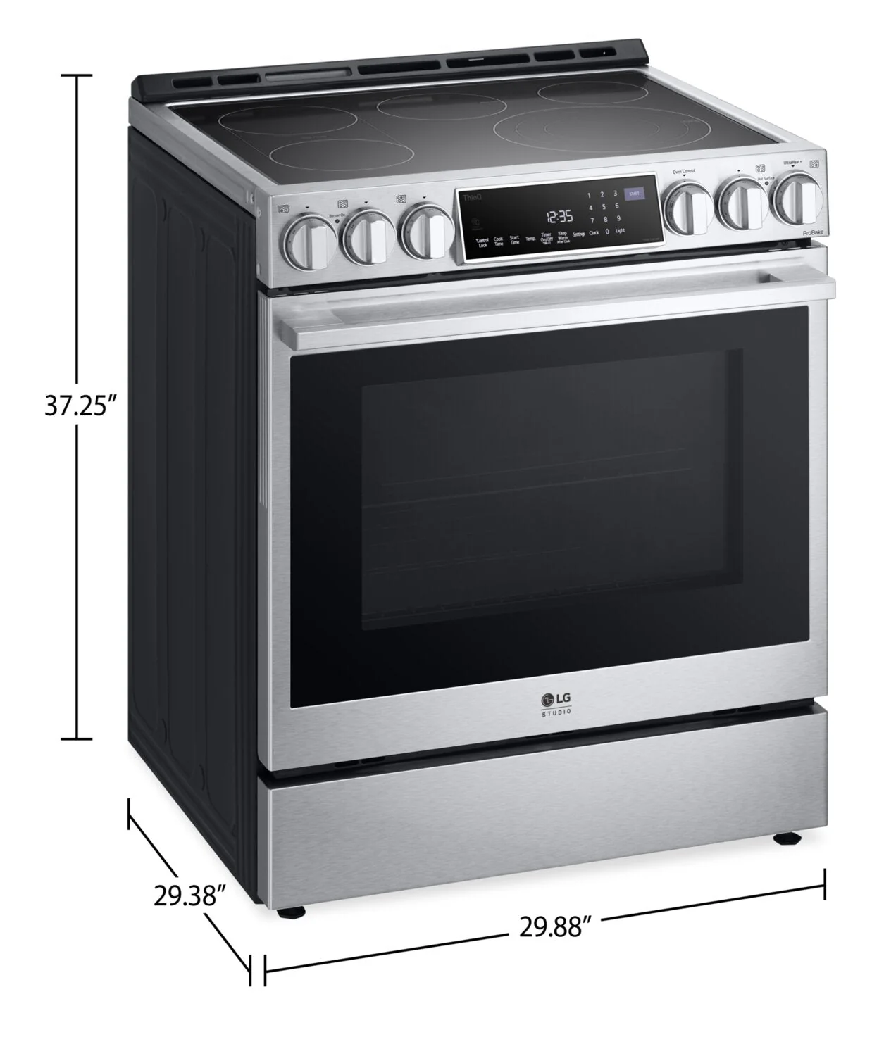 LG STUDIO 6.3 Cu. Ft. InstaView® Electric Slide-In Range - LSES6338F - Image 8