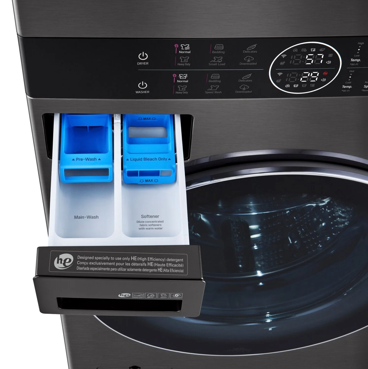 LG WashTower™ with 5.2 Cu. Ft. Washer and 7.4 Cu. Ft. Gas Dryer - WKGX201HBA - Image 10