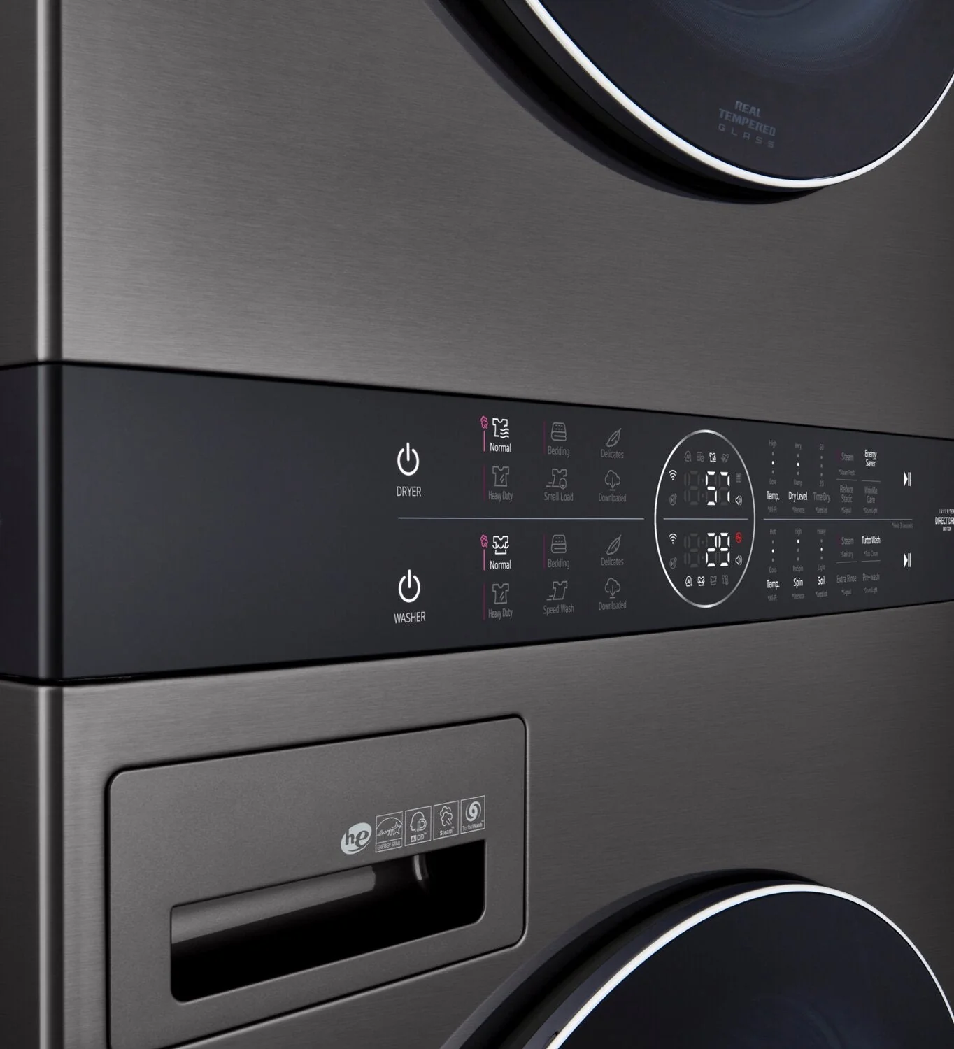 LG WashTower™ with 5.2 Cu. Ft. Washer and 7.4 Cu. Ft. Gas Dryer - WKGX201HBA - Image 7