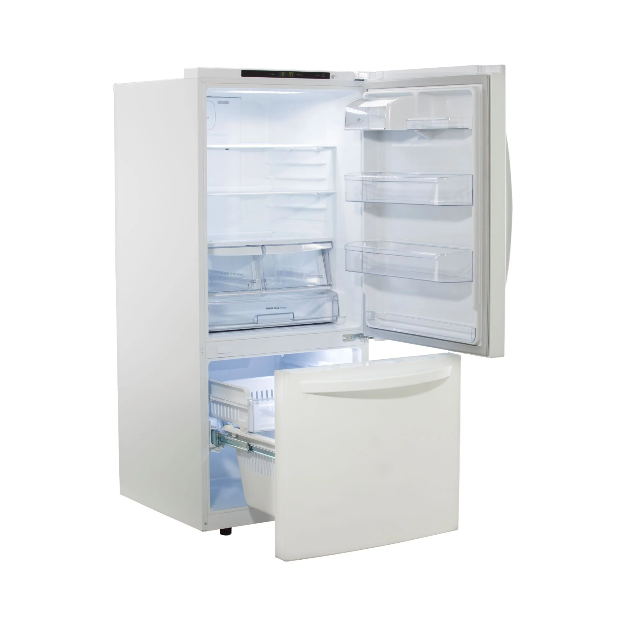 LG White 30" Bottom Mount Fridge (22.1 Cu.Ft.) - LRDNS2200W - Image 3