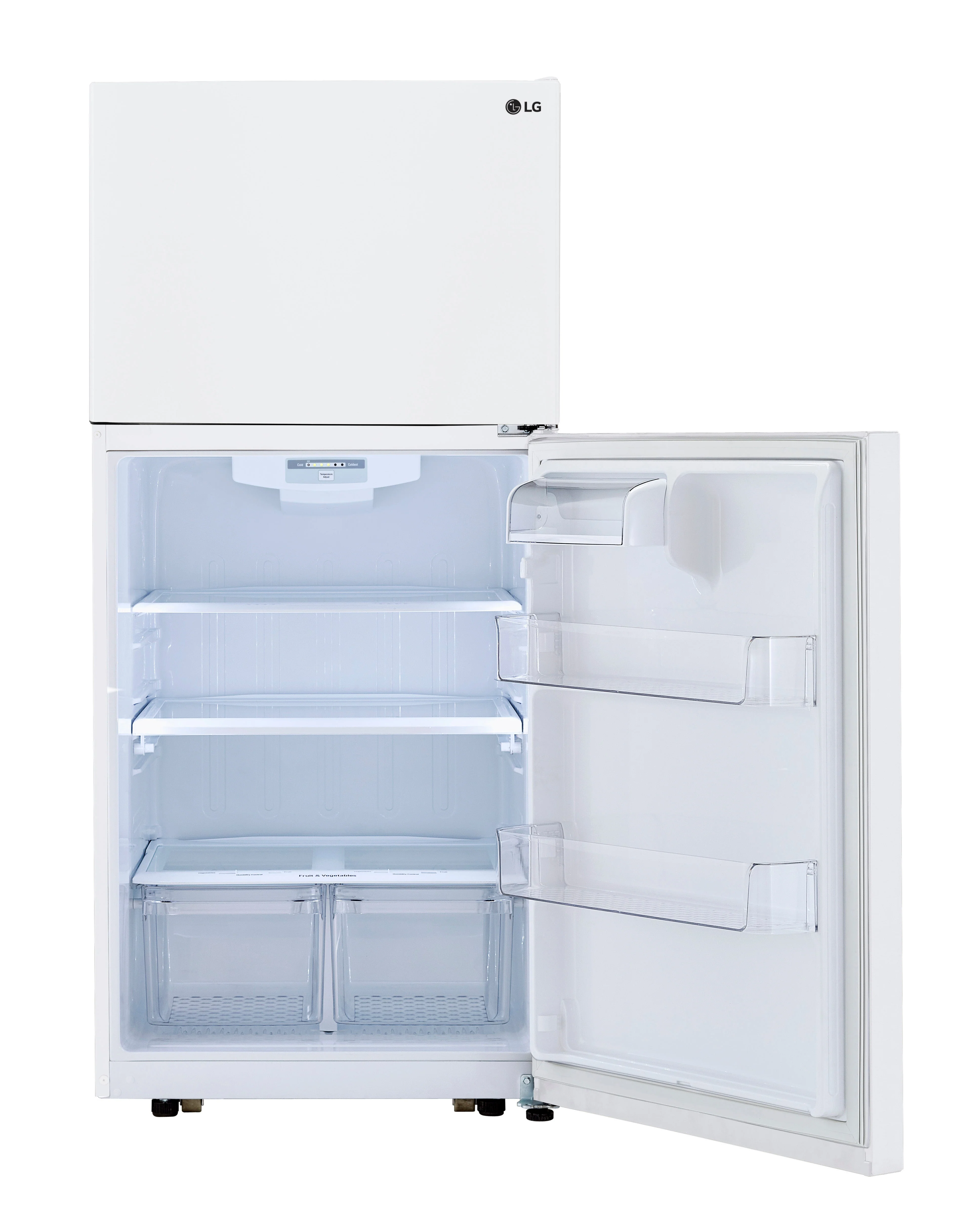 LG White 30” Top Mount Refrigerator (20 Cu.Ft.) - LTCS20020W - Image 3