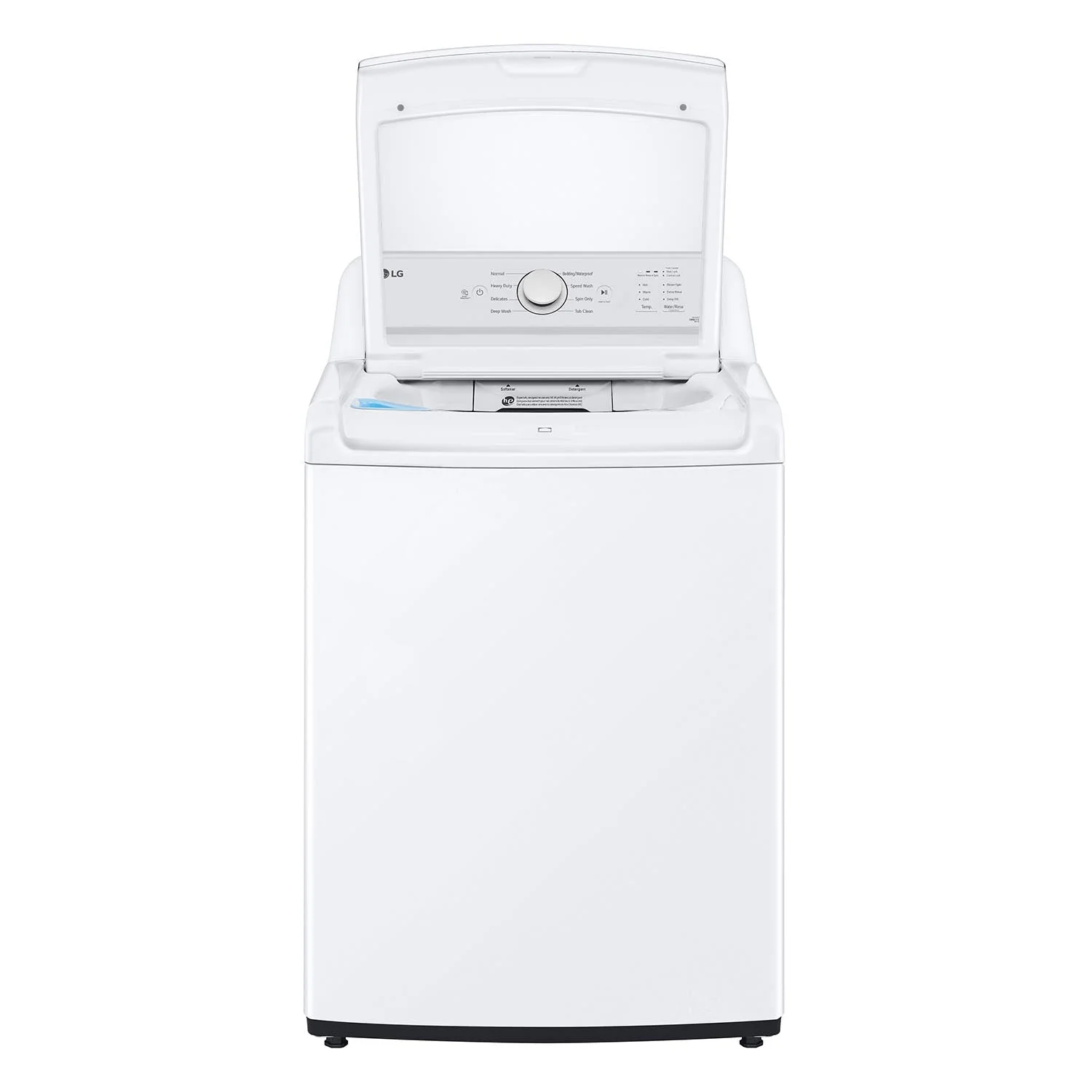 LG White Top Load Washer with Agitator and SlamProof® Glass Lid (4.8 Cu. Ft) - WT6105CW - Image 2