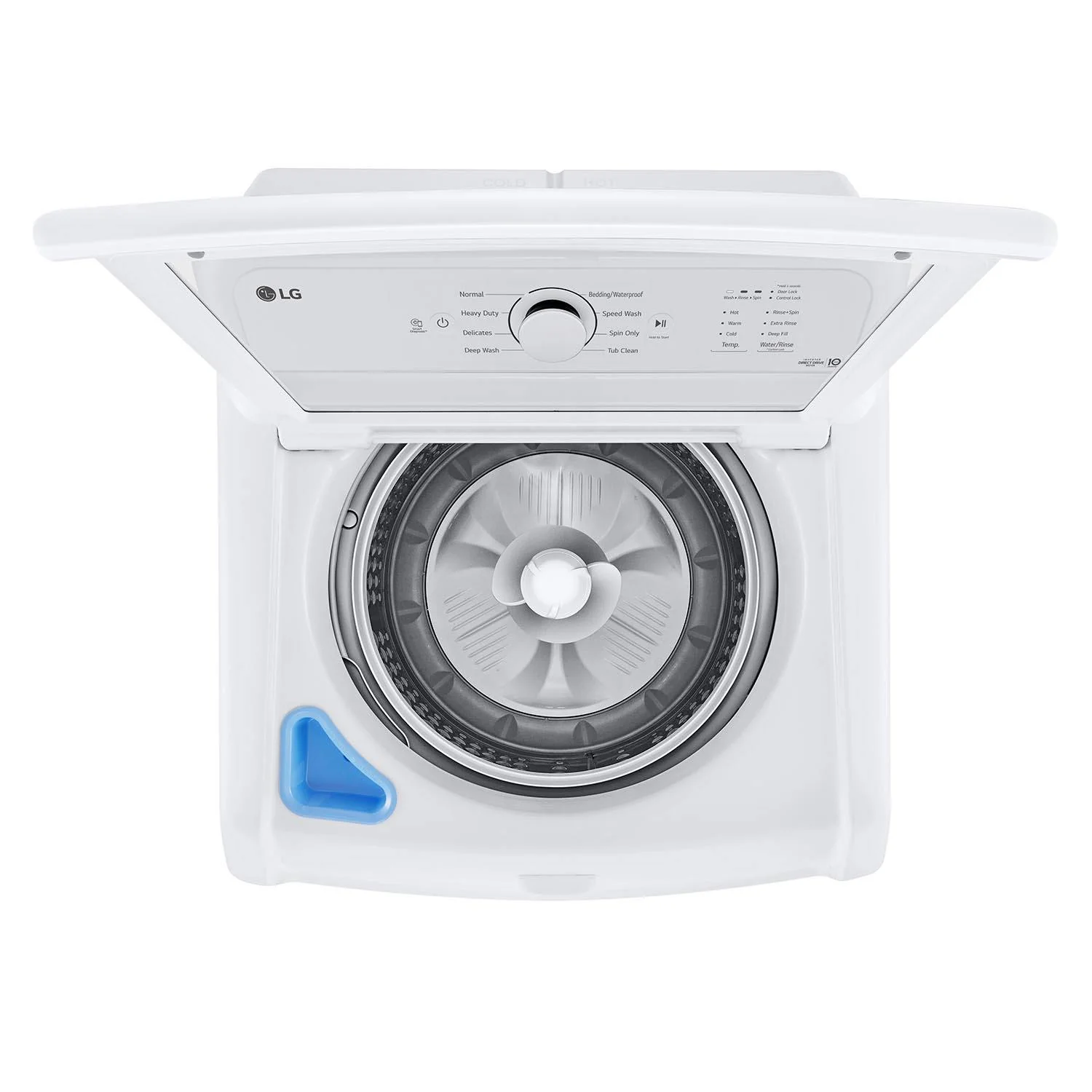 LG White Top Load Washer with Agitator and SlamProof® Glass Lid (4.8 Cu. Ft) - WT6105CW - Image 9