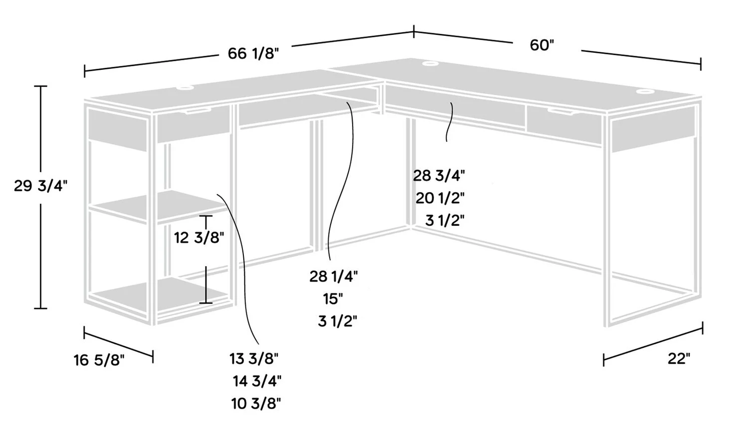 Liano L-Shaped Desk - Umber Wood - Image 10