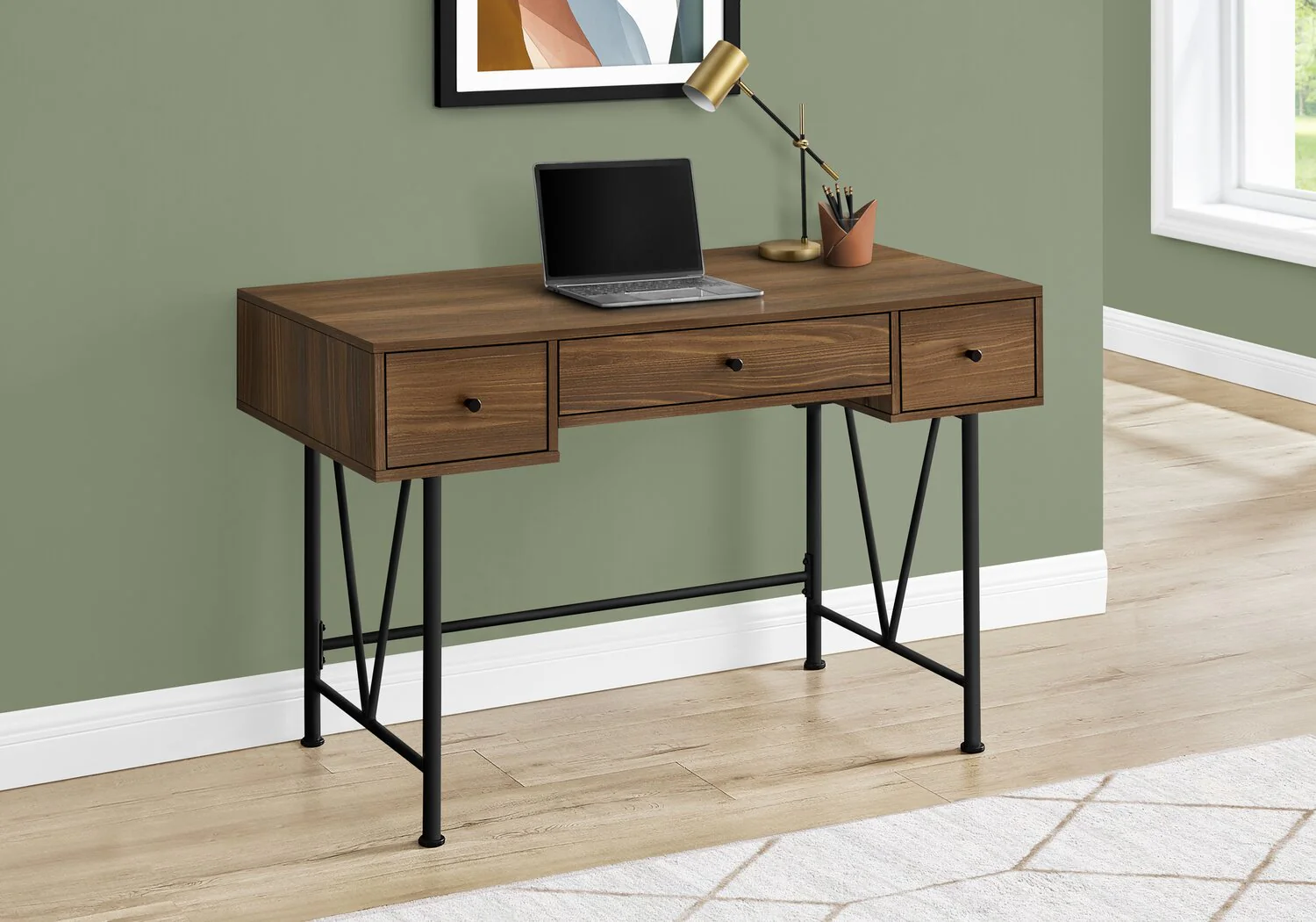 Linwell Desk - Walnut - Image 3