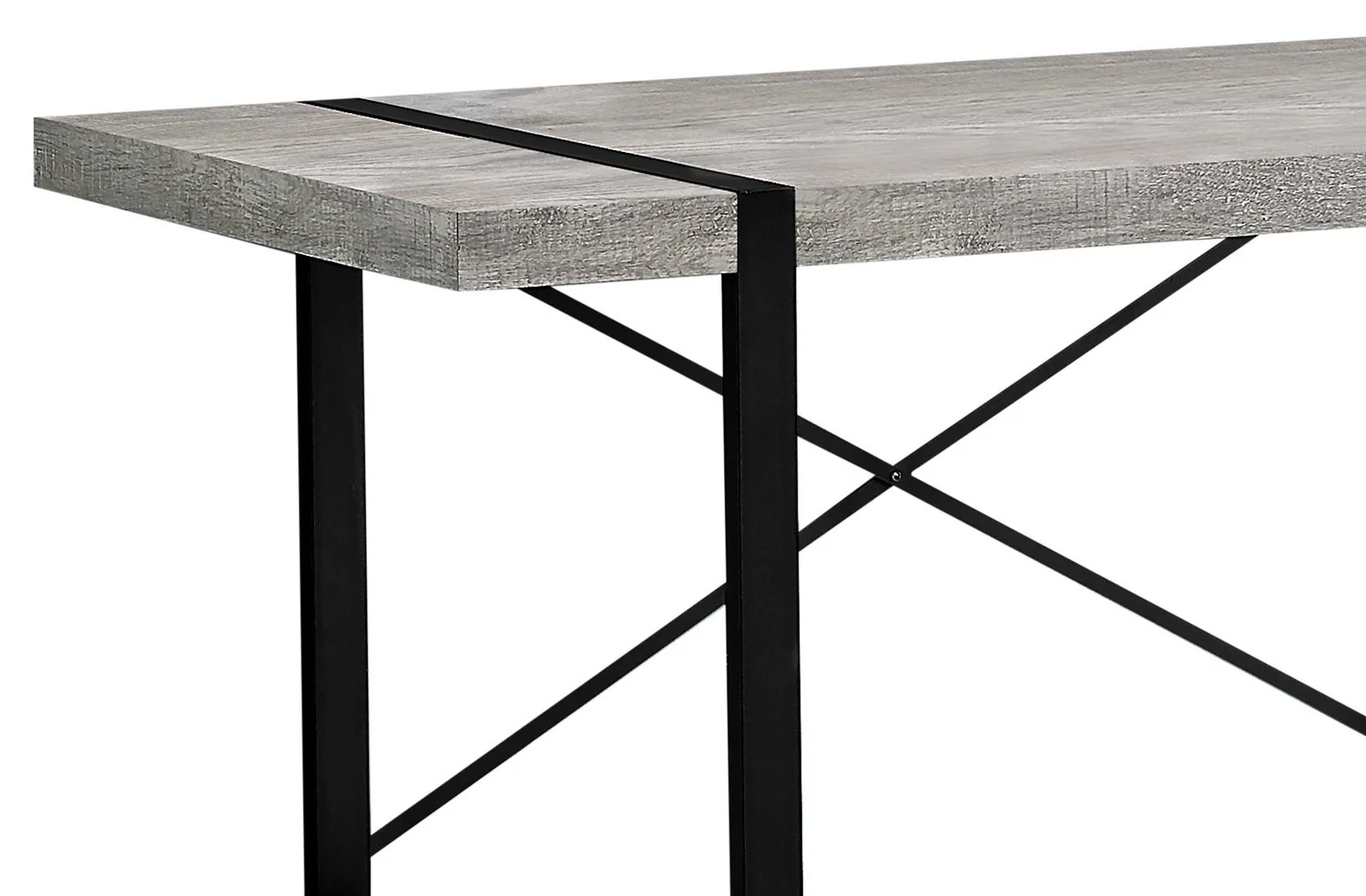 Lisgar Reclaimed Wood Look Desk - Grey - Image 2