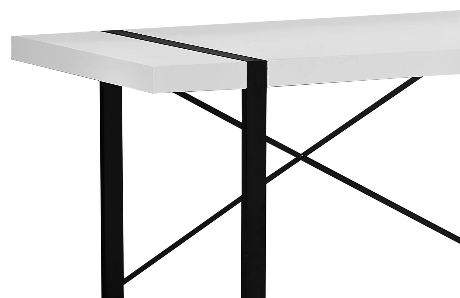 Lisgar Reclaimed Wood Look Desk - White - Image 2