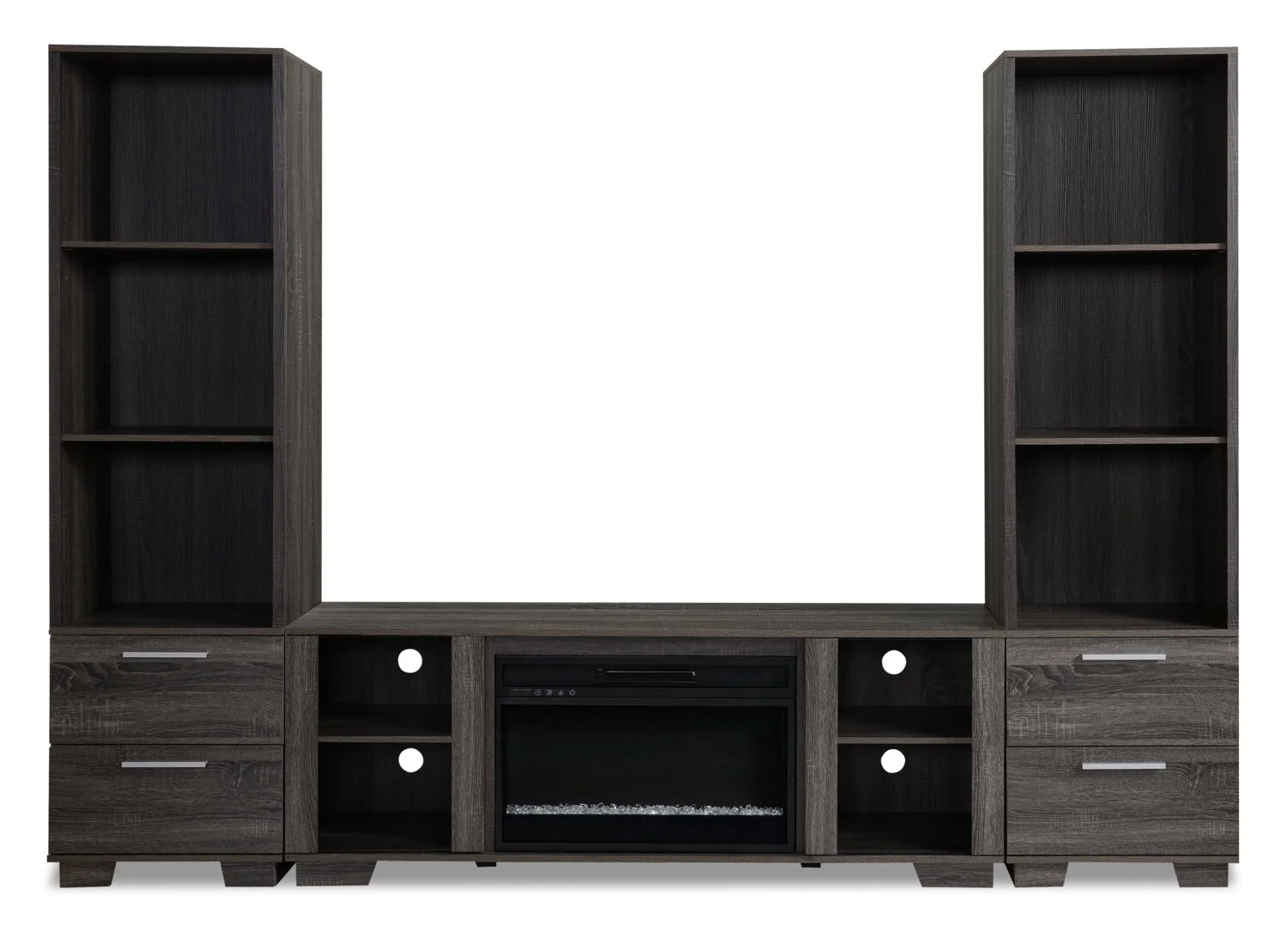 Lixa 3-Piece Entertainment Centre with 65" TV Opening - Grey - Image 2
