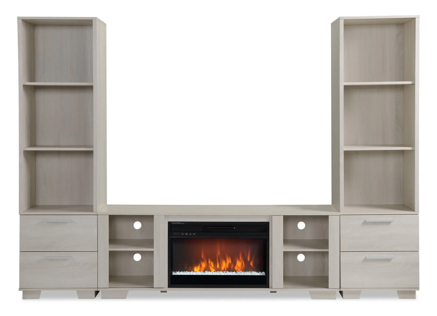 Lixa 3-Piece Entertainment Centre with 65" TV Opening - White - Image 2