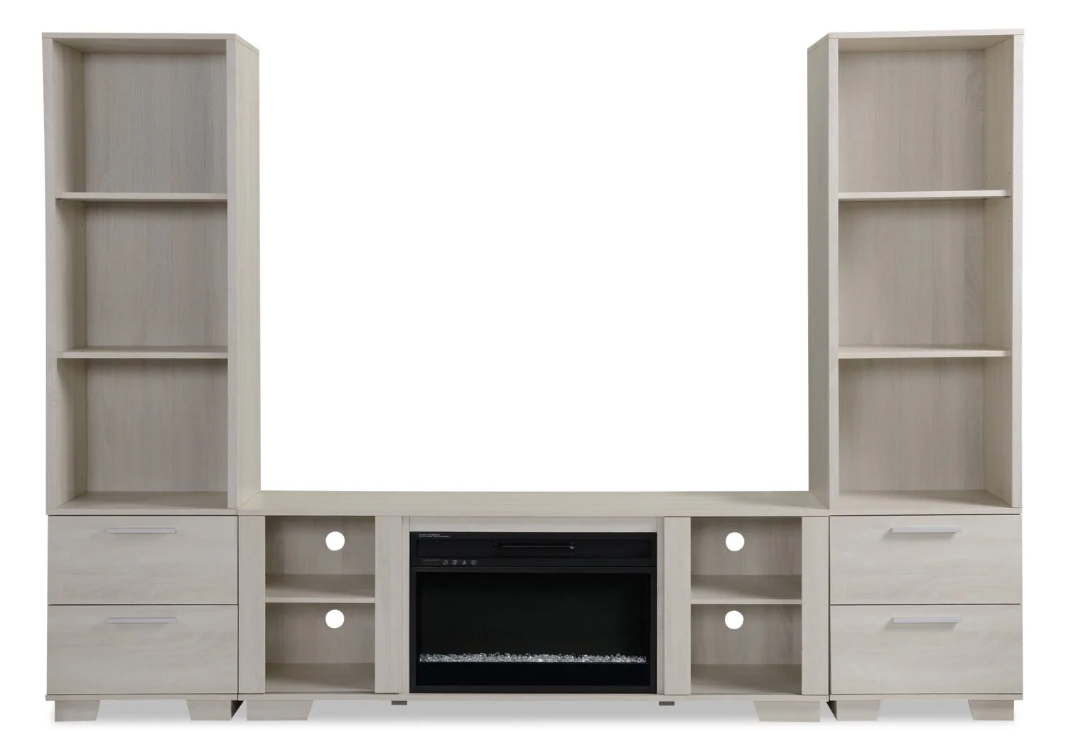 Lixa 3-Piece Entertainment Centre with 65" TV Opening - White - Image 3