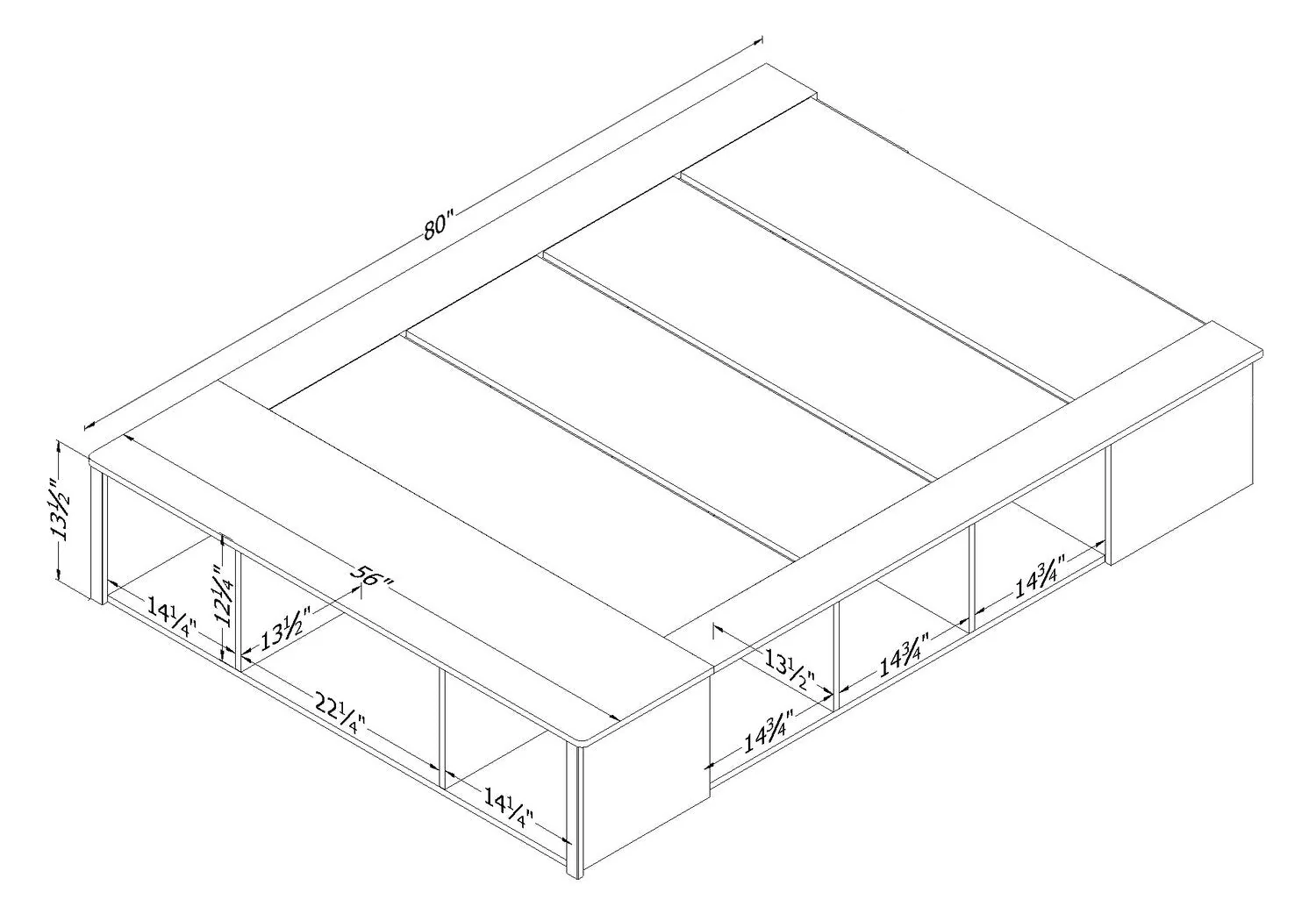 Lochland Full Platform Bed - Image 8