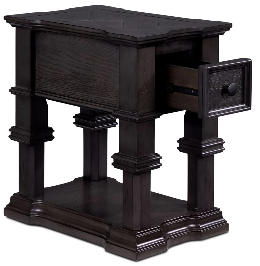 Luca Chairside Table - Grey - Image 2