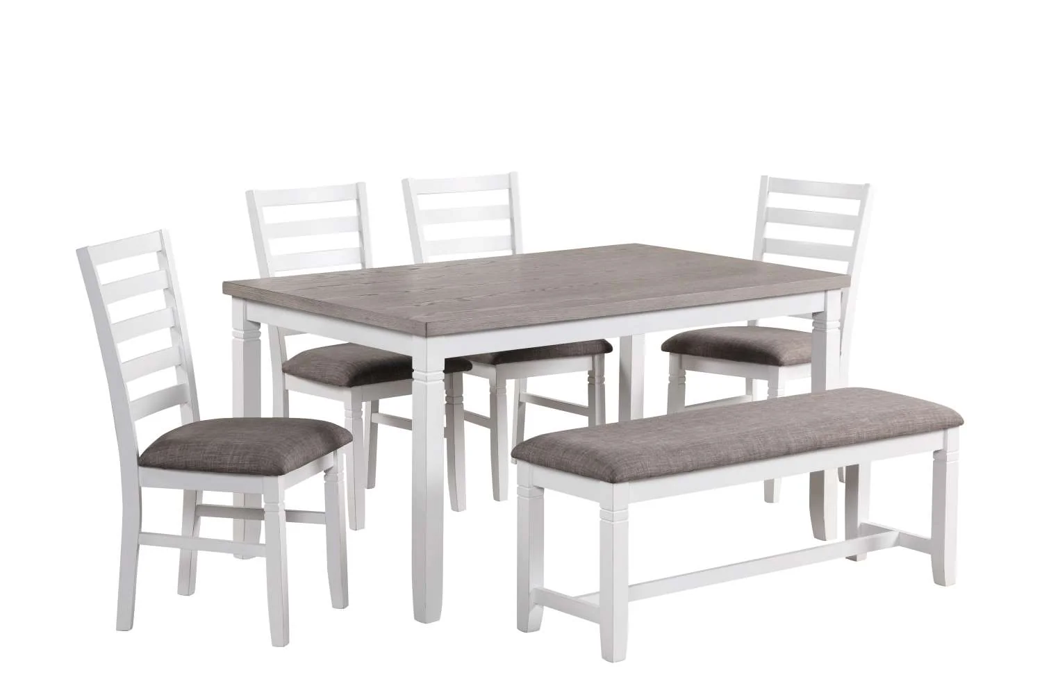 Lucas Bench - White/Grey - Image 2