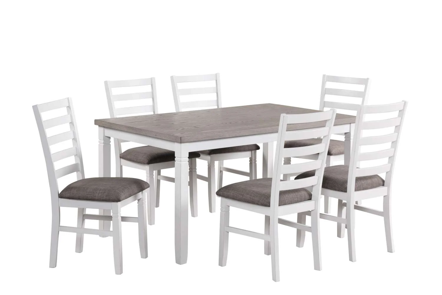 Lucas Dining Table - White/Grey - Image 3
