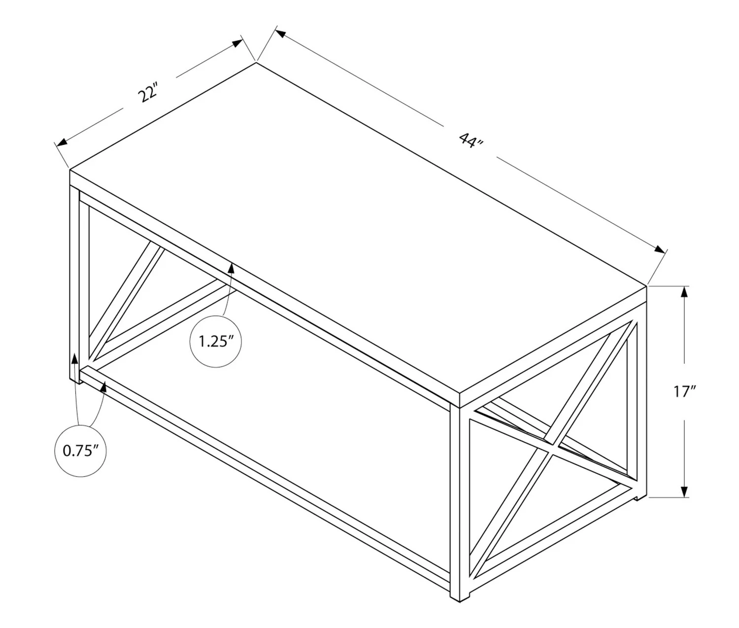 Lucena Coffee Table - White - Image 4