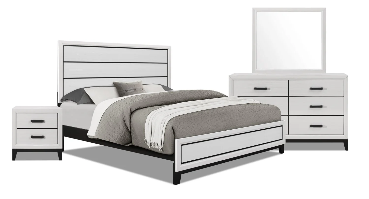 Lucila 6-Piece King Bedroom Set - White