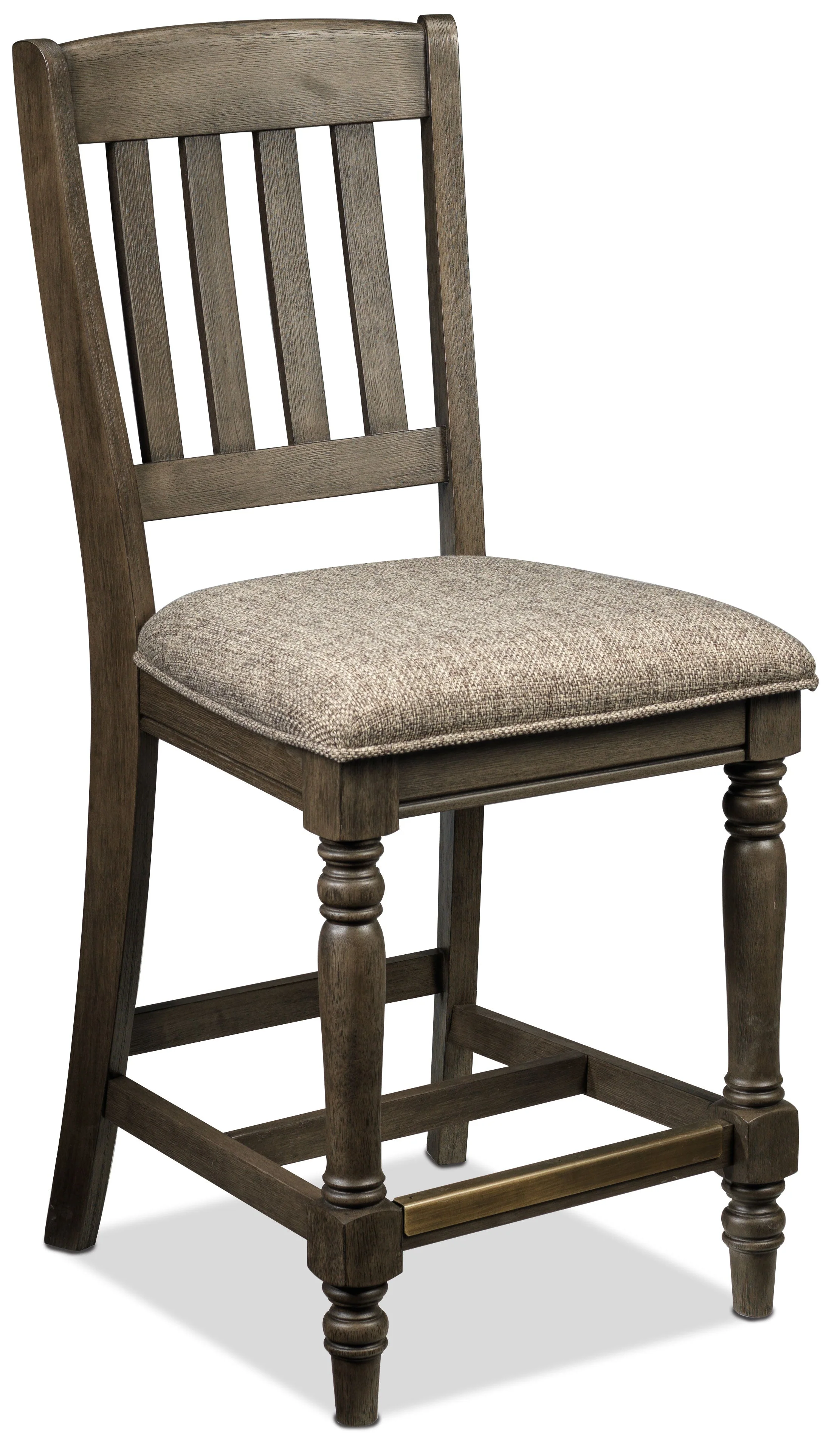 Lynnhaven 7-Piece Counter-Height Dining Room Set with 2 Counter Backless Stools - Roasted Oak - Image 2