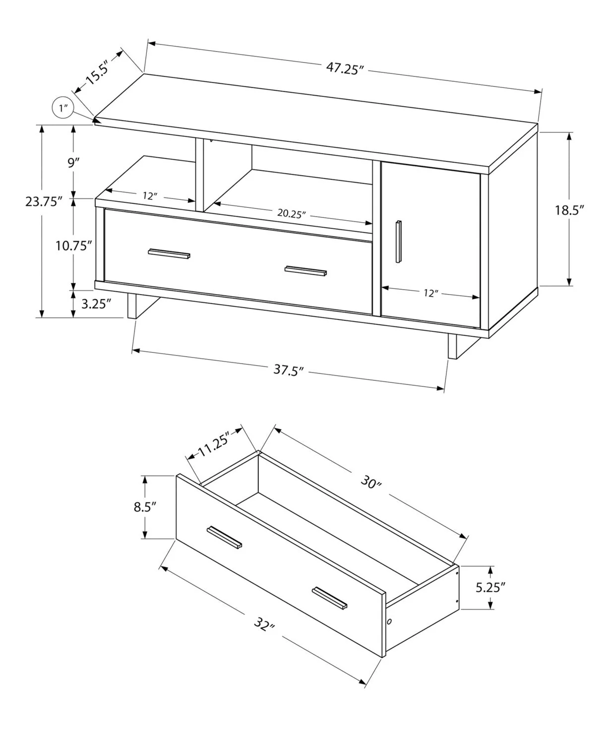 MacLaren 48" TV Stand - Espresso - Image 4