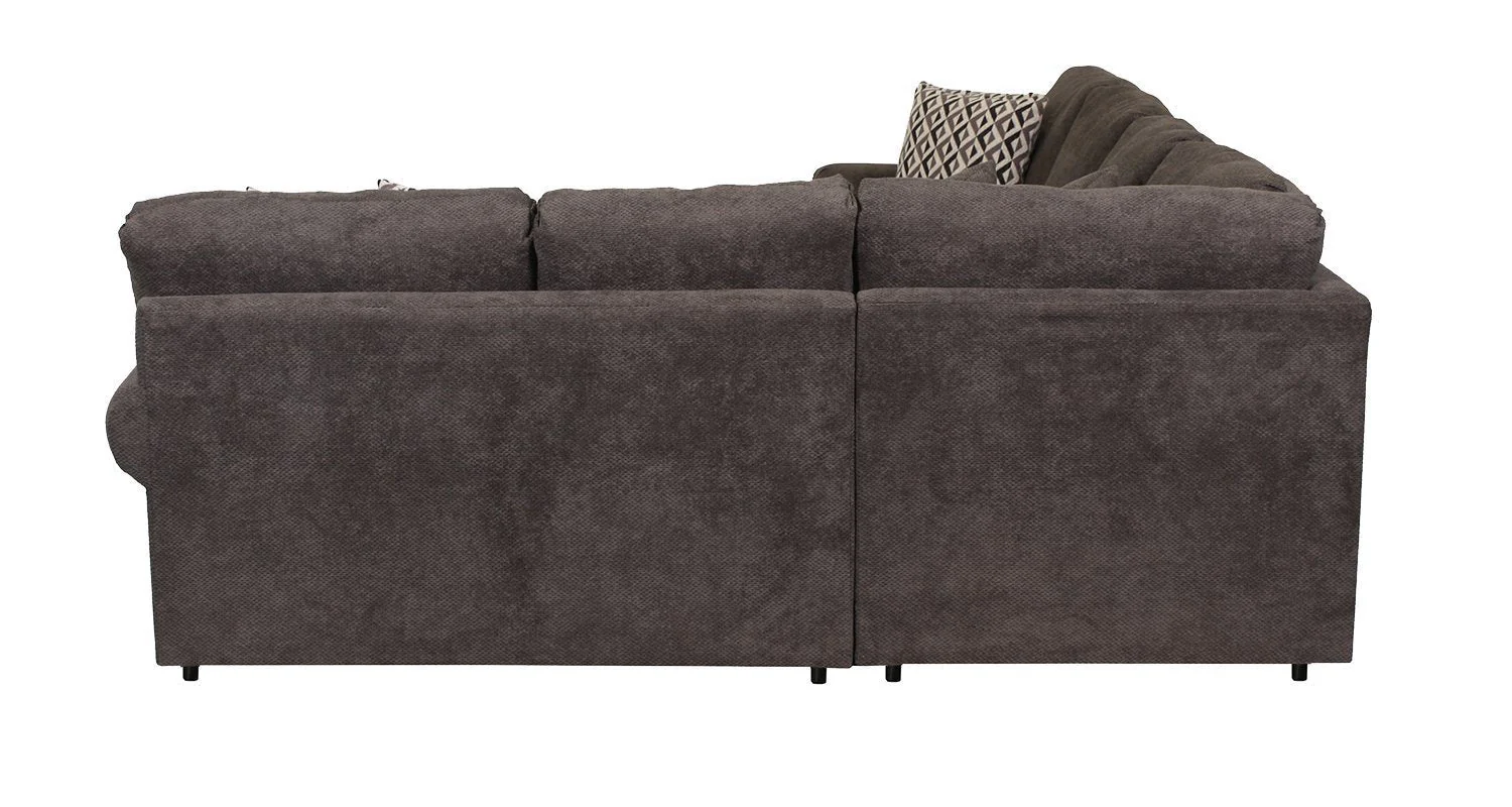 Macon 4-Piece Sectional with Left-Facing Chaise - Carbon - Image 4