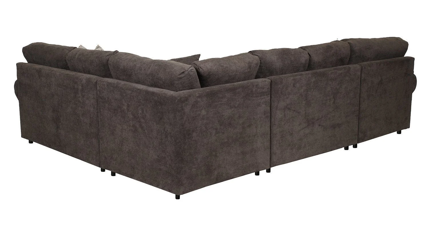 Macon 4-Piece Sectional with Left-Facing Chaise - Carbon - Image 5