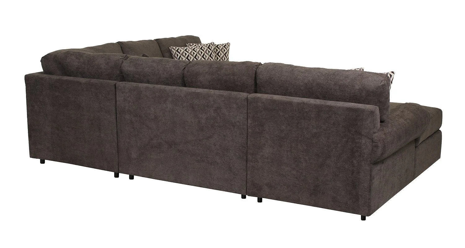 Macon 4-Piece Sectional with Left-Facing Chaise - Carbon - Image 7
