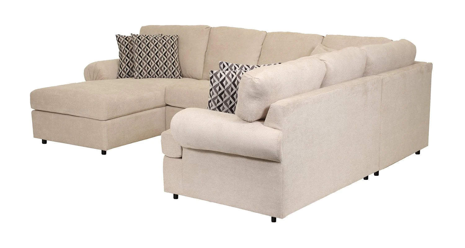 Macon 4-Piece Sectional with Left-Facing Chaise - Flax - Image 3