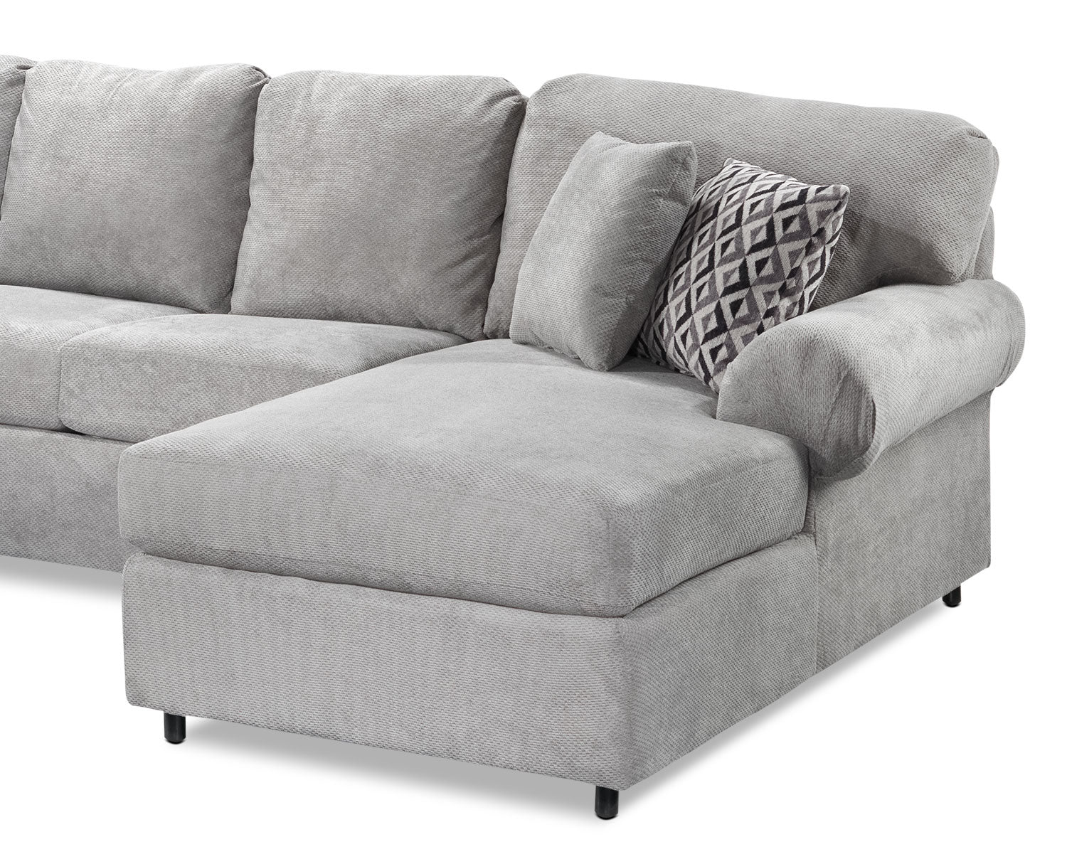Macon 4-Piece Sectional with Right-Facing Chaise - Ash - Image 3