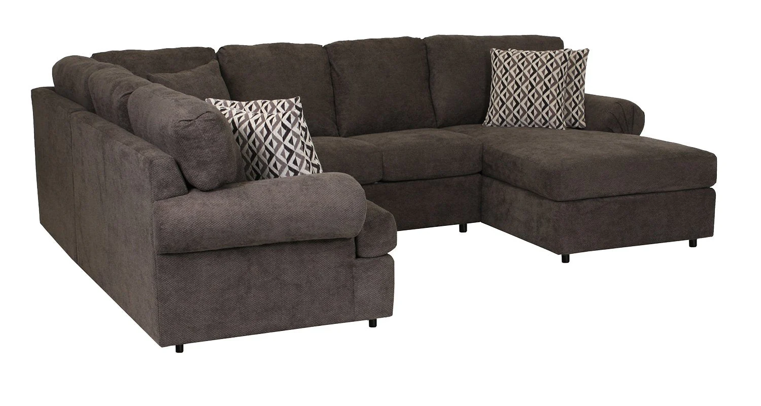 Macon 4-Piece Sectional with Right-Facing Chaise - Carbon - Image 3