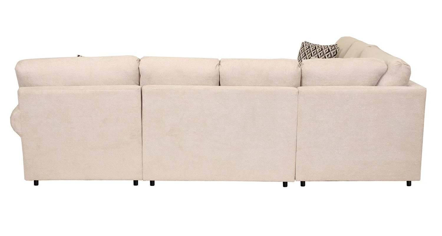 Macon 4-Piece Sectional with Right-Facing Chaise - Flax - Image 6
