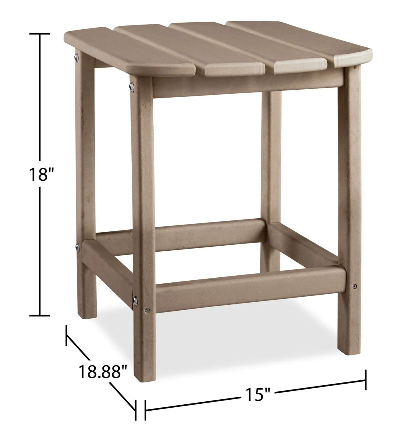 Maine End Table - Taupe - Image 7