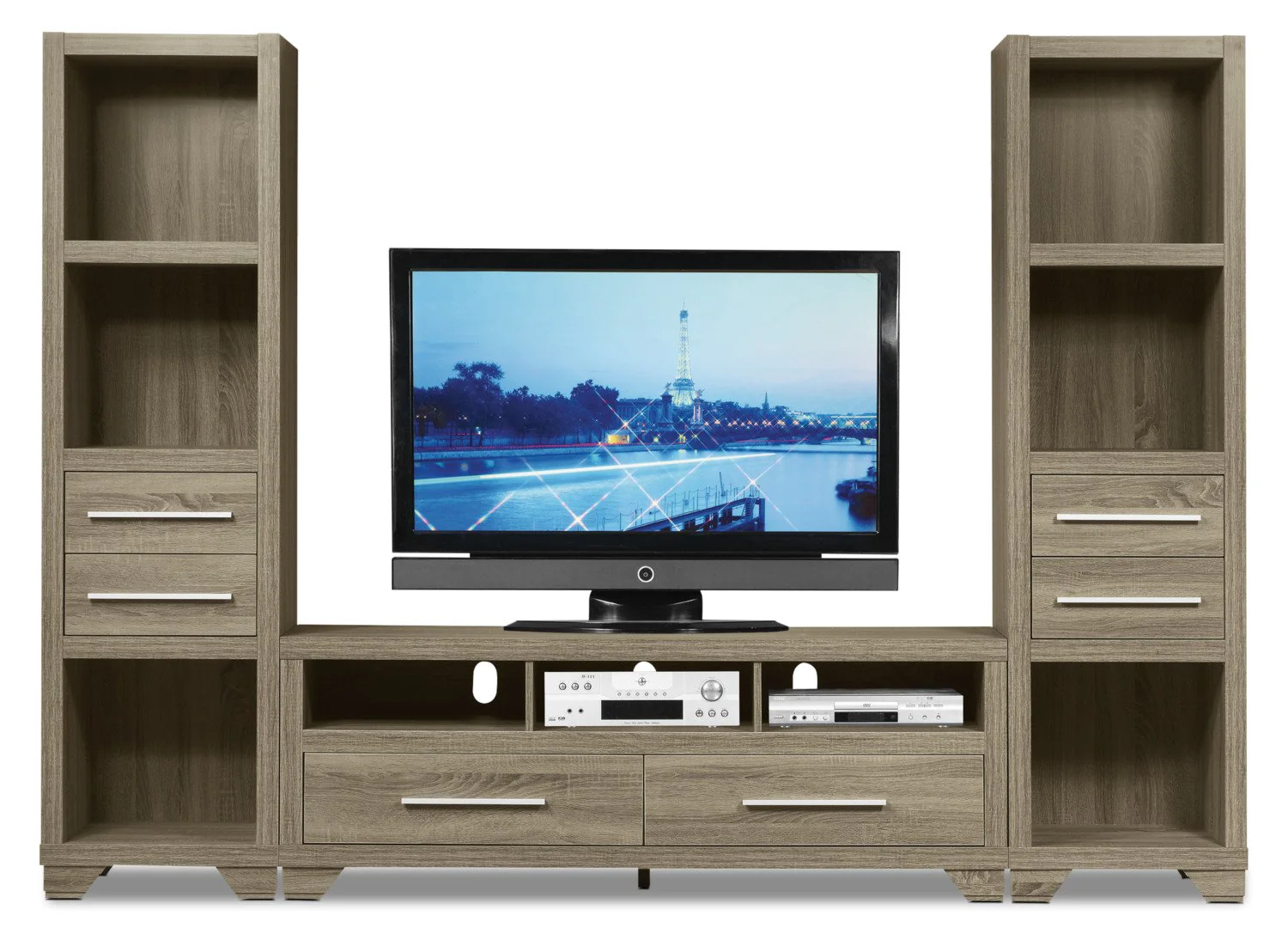 Maldon 3-Piece Entertainment Centre with 60" TV Opening - Grey - Image 3