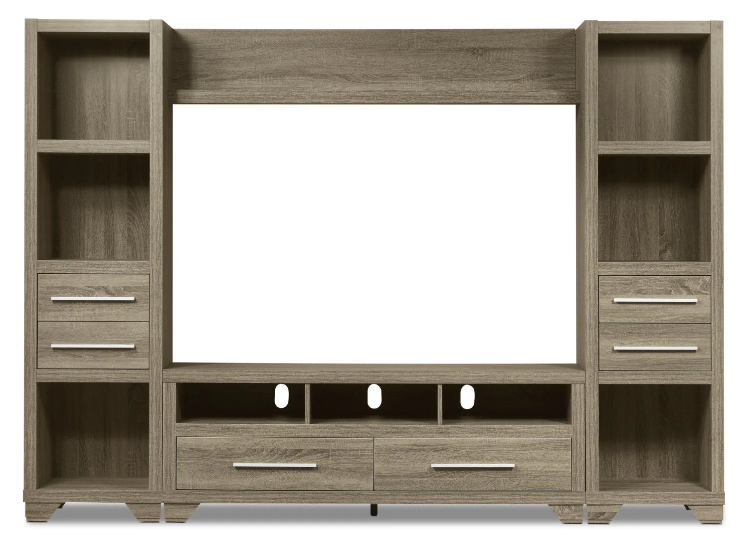 Maldon 4-Piece Entertainment Centre with 60" TV Opening - Grey - Image 2