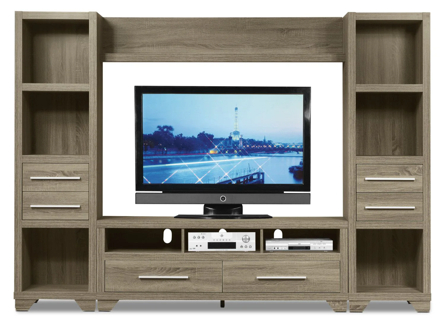 Maldon 4-Piece Entertainment Centre with 60" TV Opening - Grey - Image 3