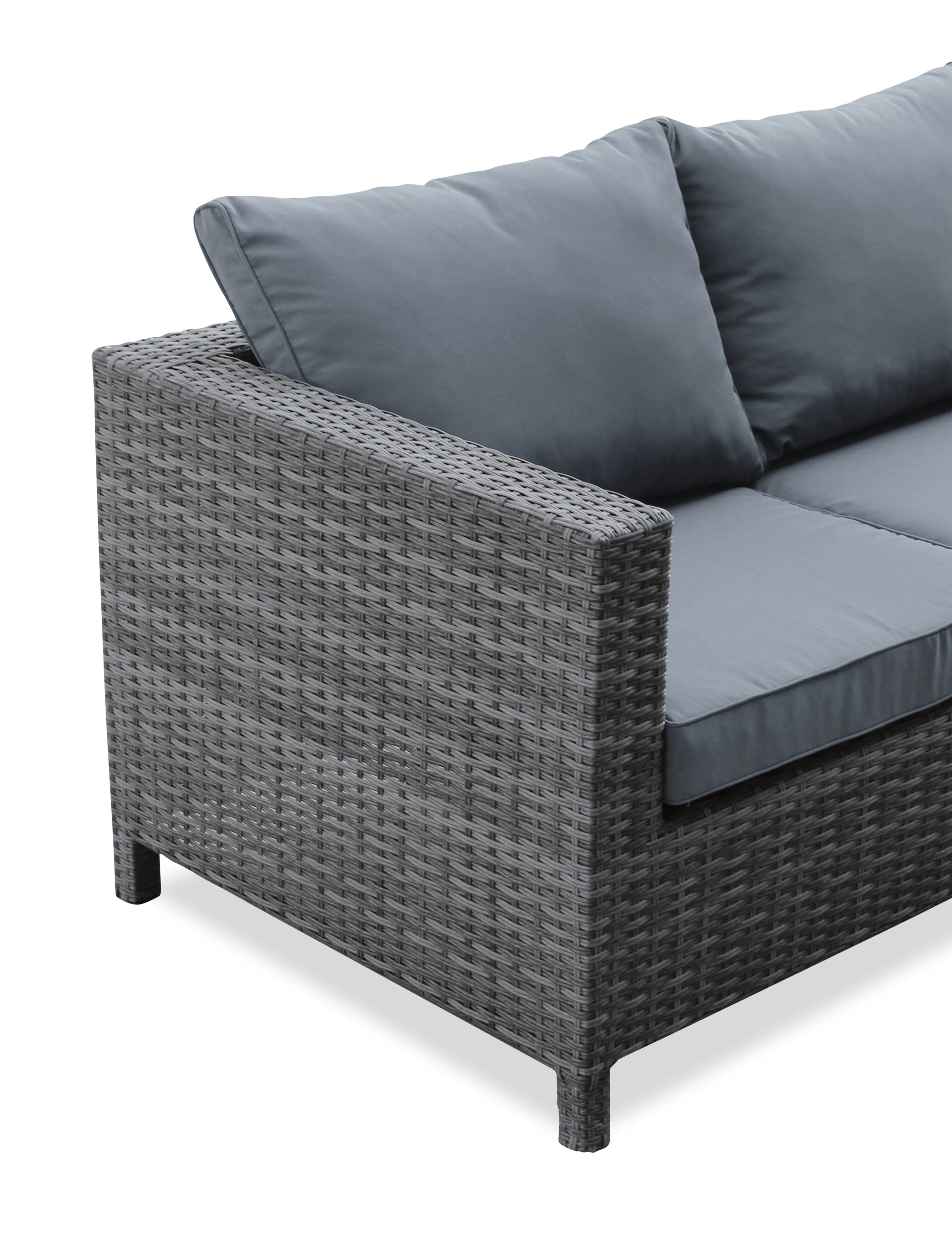 Manila 3-Piece Patio Conversation Set - Dark Grey - Image 4