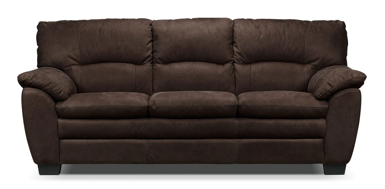 Maree Pillow Top Arm Fabric Sofa - Walnut - Image 2