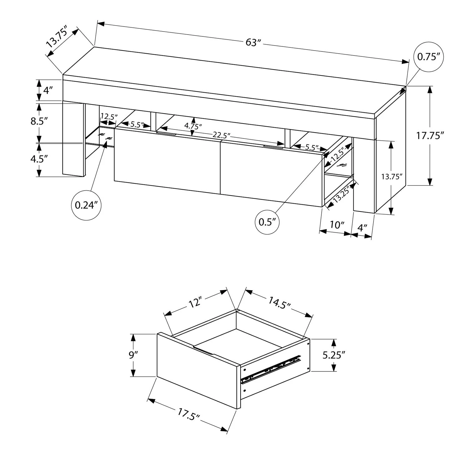 Marfa 63" TV Stand - White - Image 6