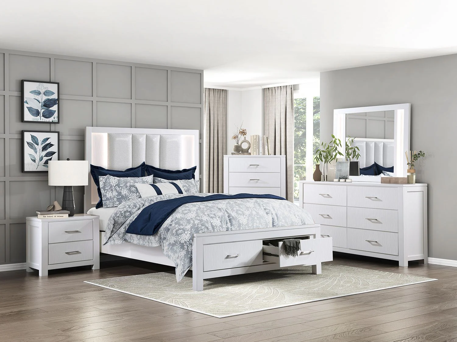 Marie Night Table - White - Image 4