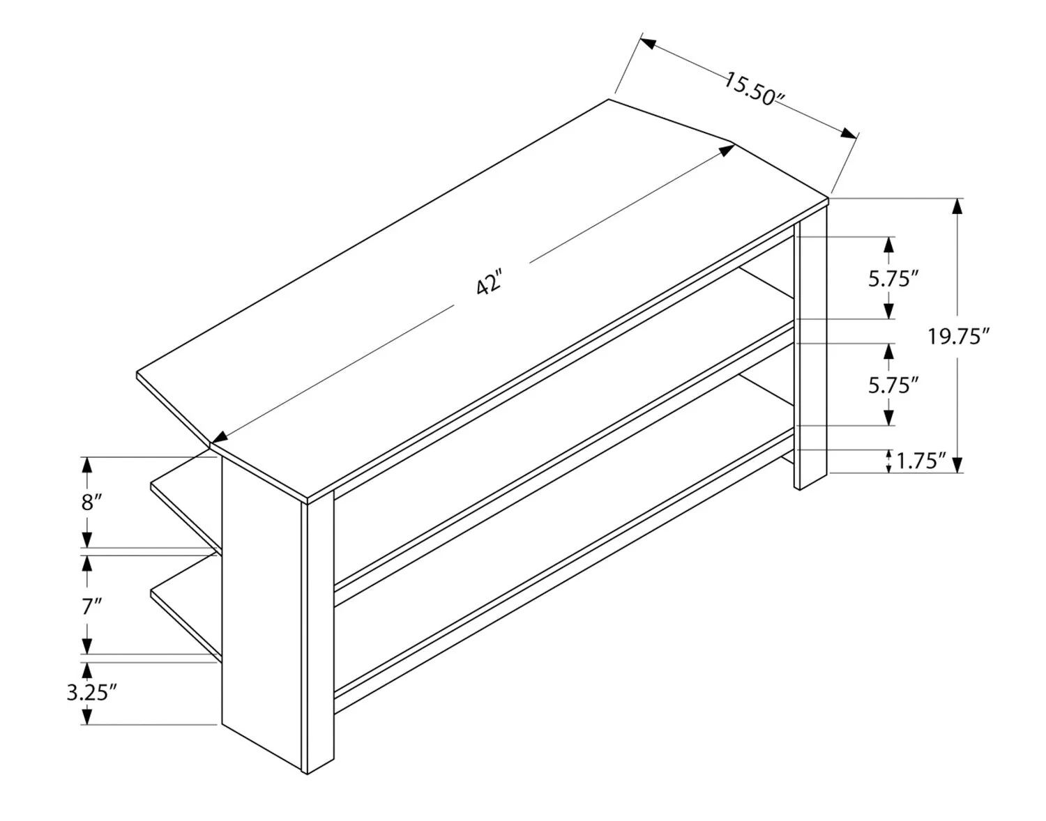 Marjan 42" Corner TV Stand - Grey - Image 4