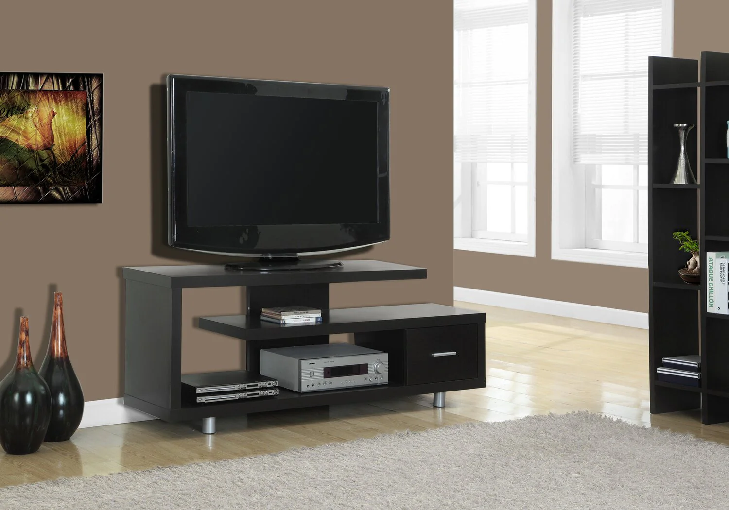 Markwick 60" TV Stand - Espresso - Image 2