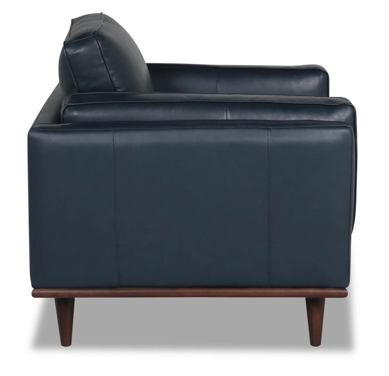 Marlott Top-Grain Genuine Leather Chair - Navy - Image 3