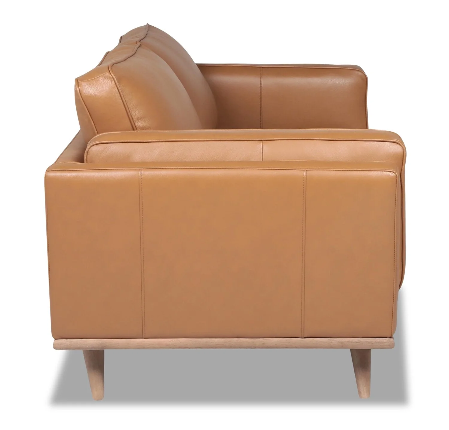 Marlott Top-Grain Genuine Leather Loveseat - Caramel - Image 3