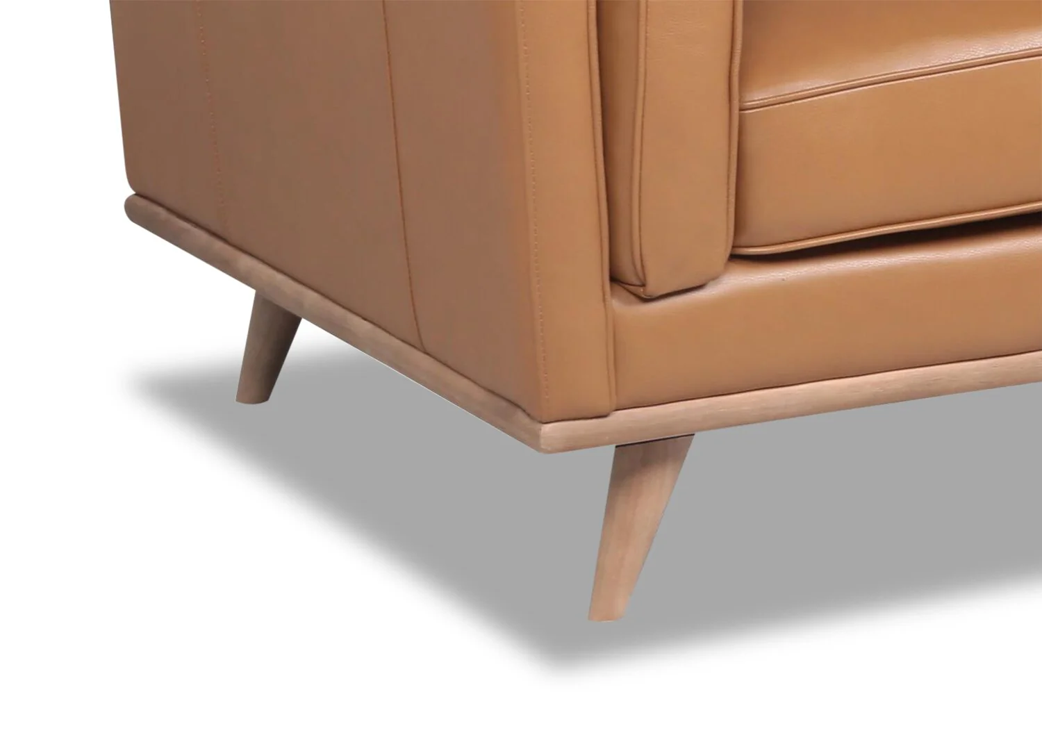 Marlott Top-Grain Genuine Leather Loveseat - Caramel - Image 4