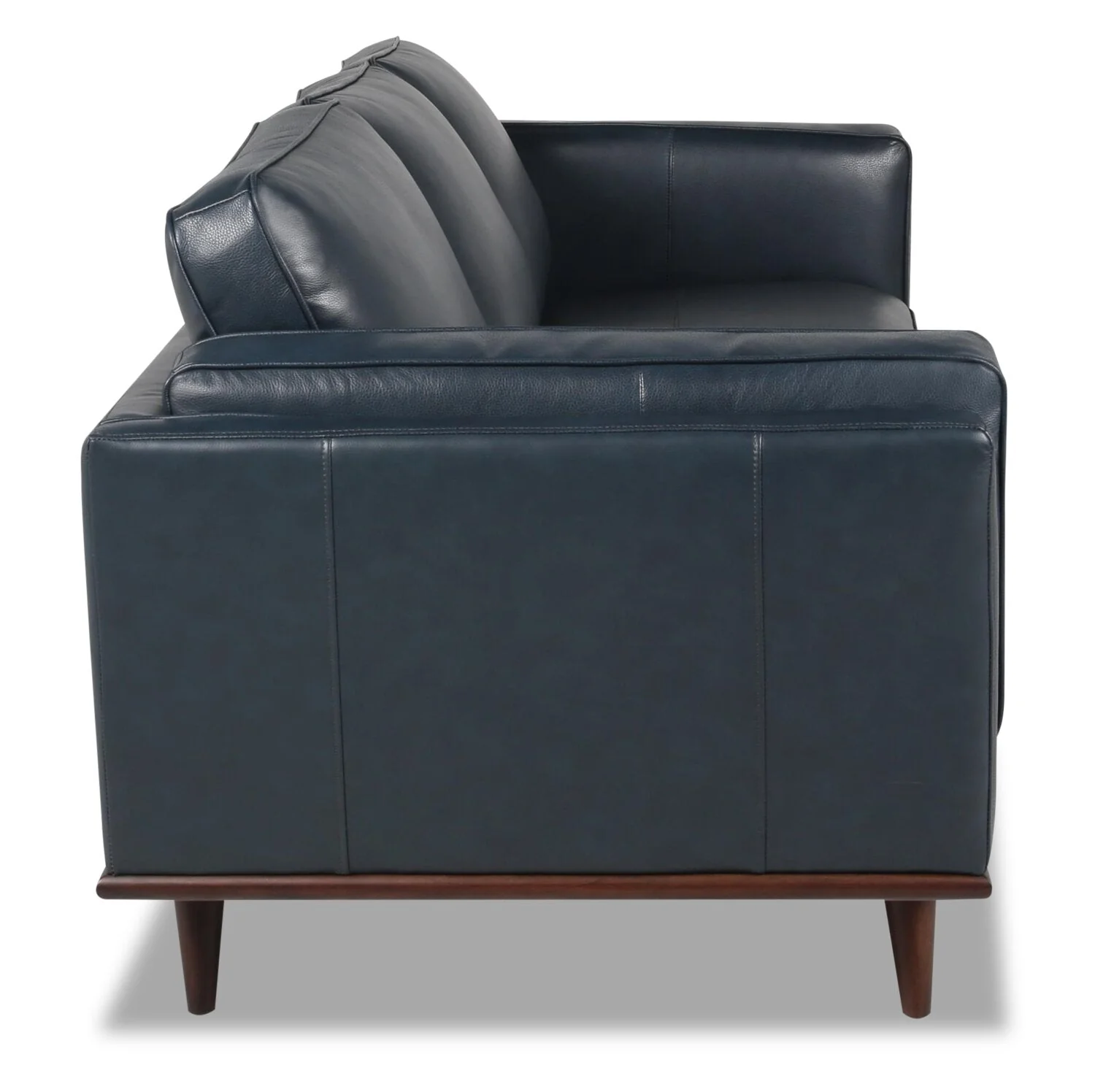Marlott Top-Grain Genuine Leather Sofa - Navy - Image 3